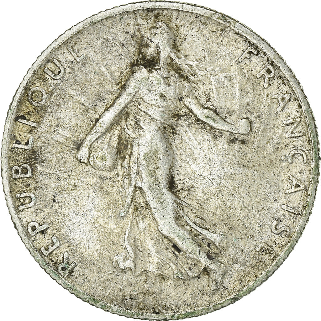 Coin, France, Semeuse, 50 Centimes, 1917, Paris, VF(30-35), Silver, KM:854