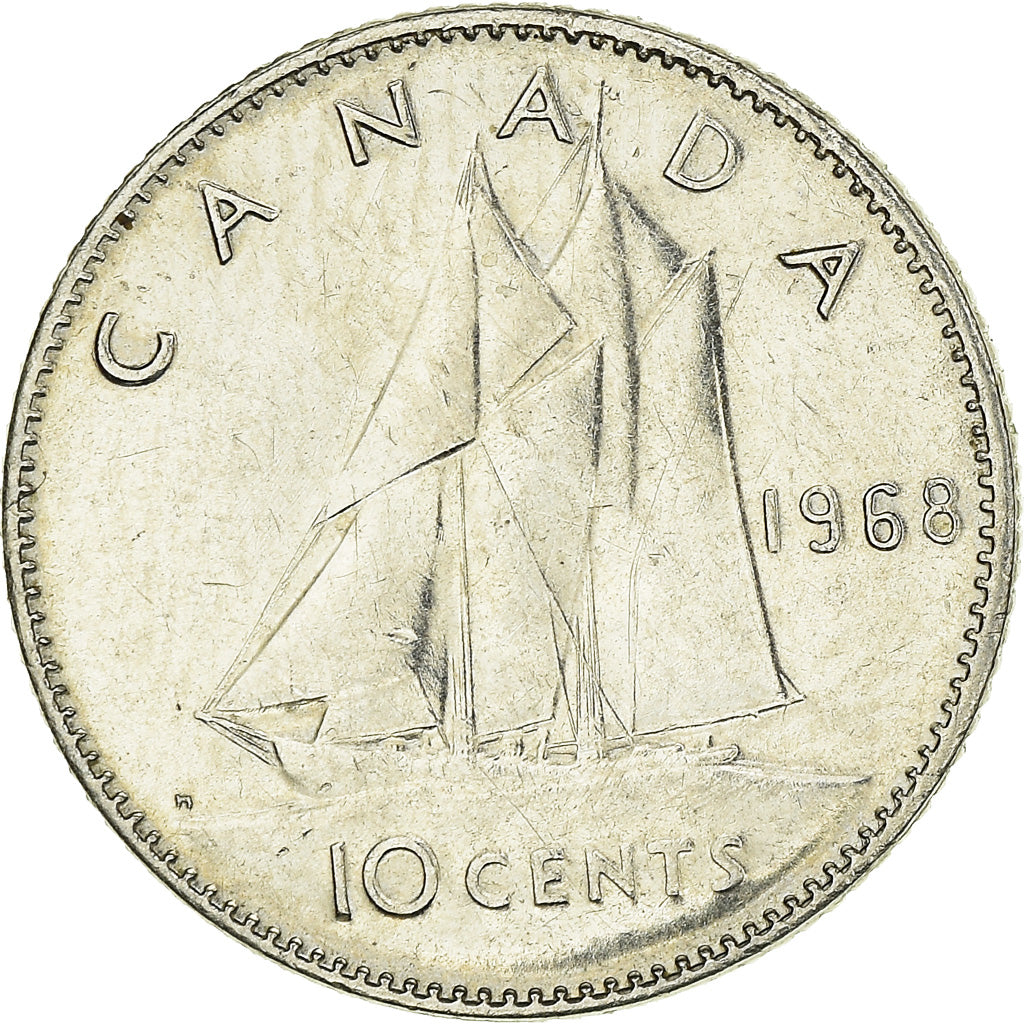 Monnaie, Canada, Elizabeth II, 10 Cents, 1968, Royal Canadian Mint, Ottawa, TTB