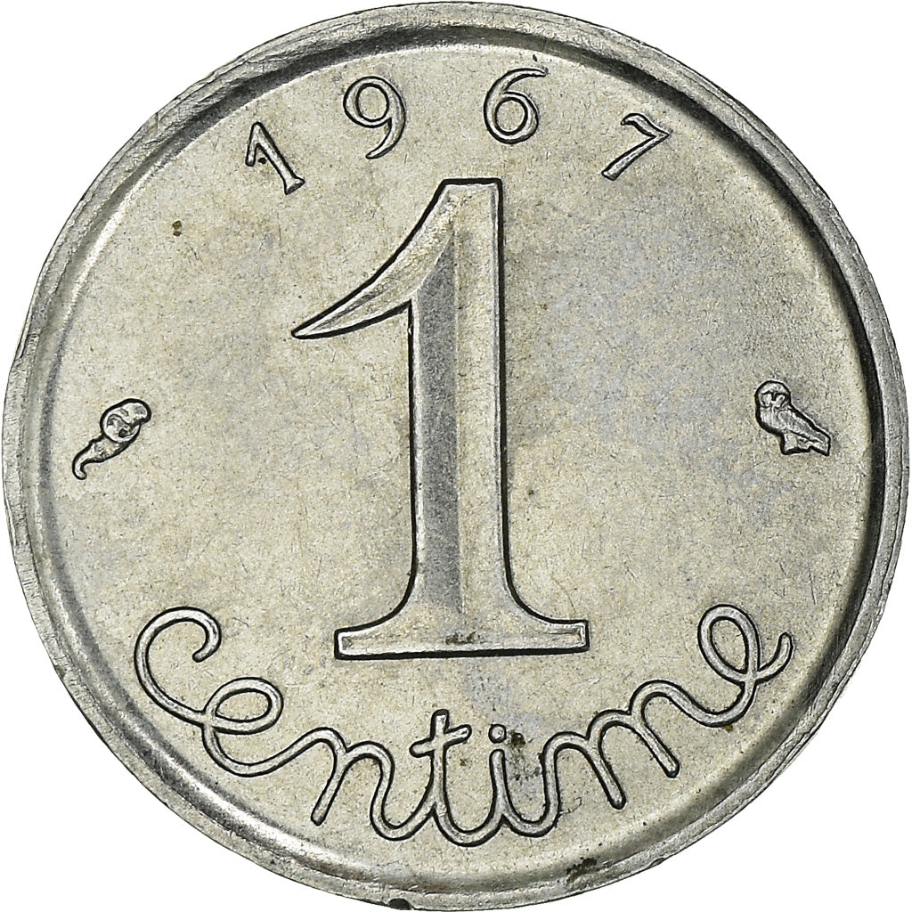 Coin, France, Épi, Centime, 1967, Paris, AU(50-53), Stainless Steel, KM:928