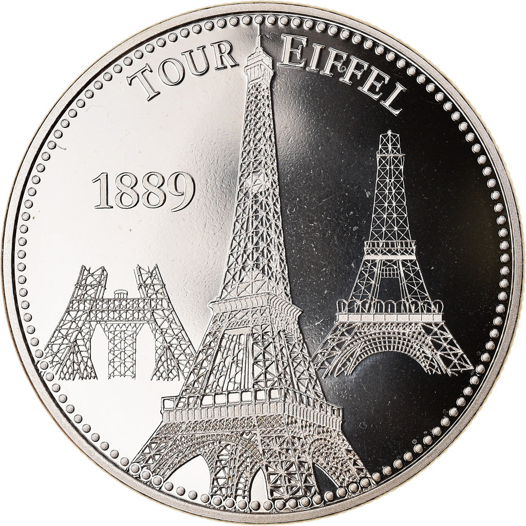 France, Medal, Paris - La Tour Eiffel, MS(65-70), Copper-nickel