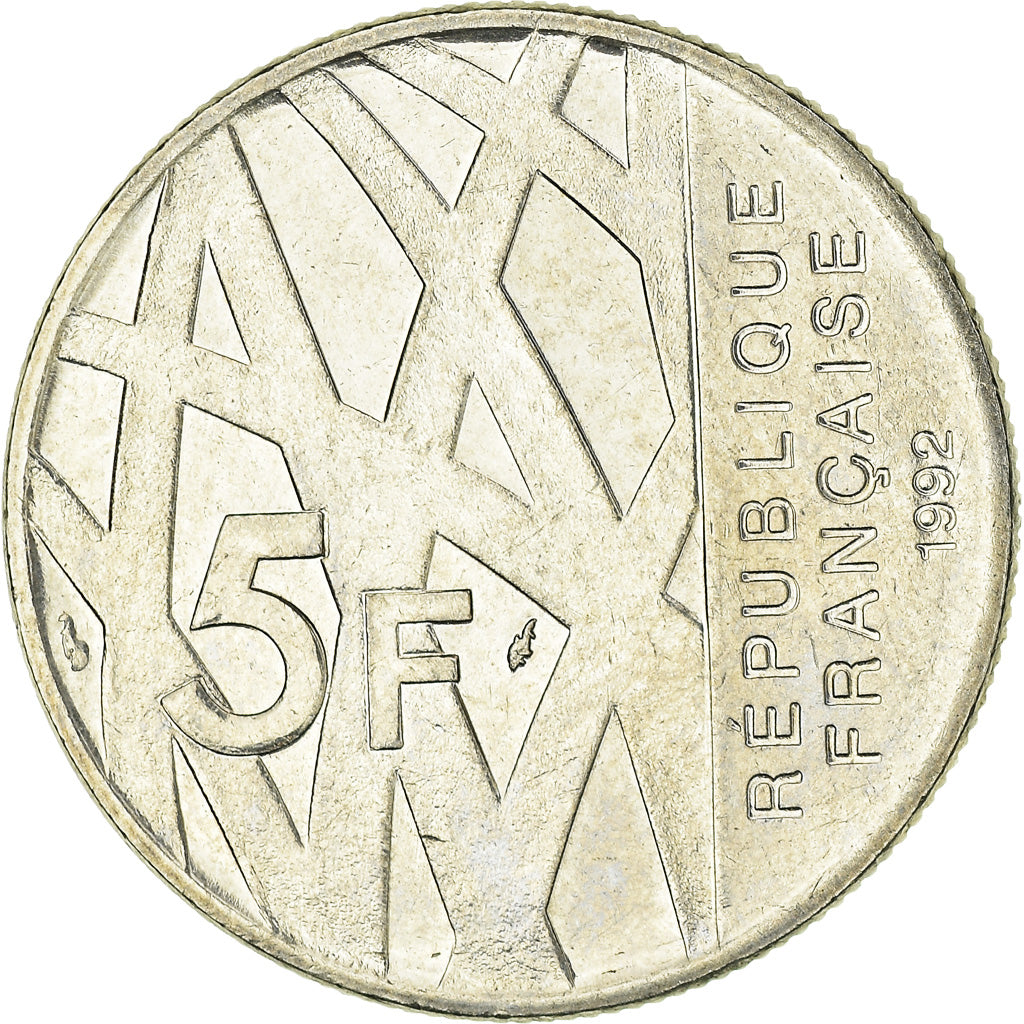 Münze, Frankreich, Mendès France, 5 Francs, 1992, Paris, SS+, Nickel, KM:1006