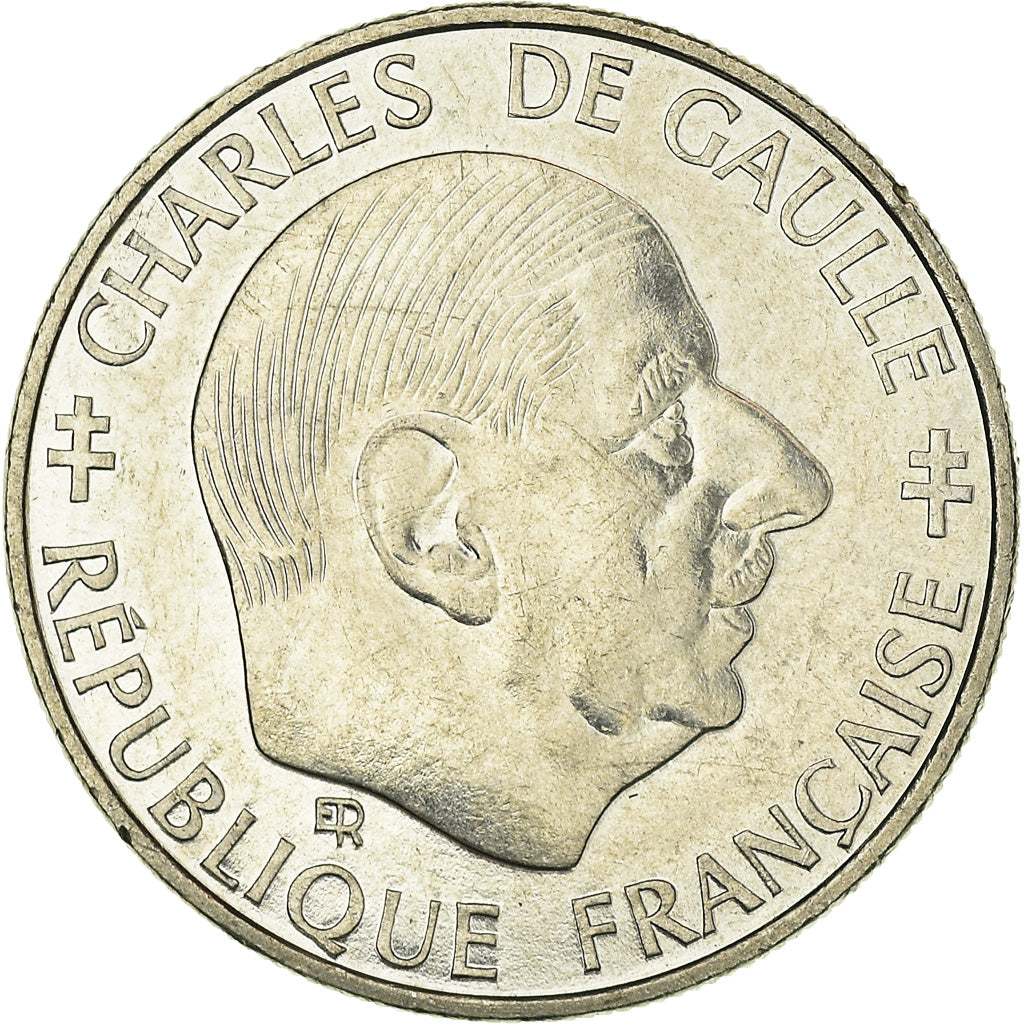 Munten, Frankrijk, Charles de Gaulle, Franc, 1988, Paris, ZF+, Nickel, KM:963