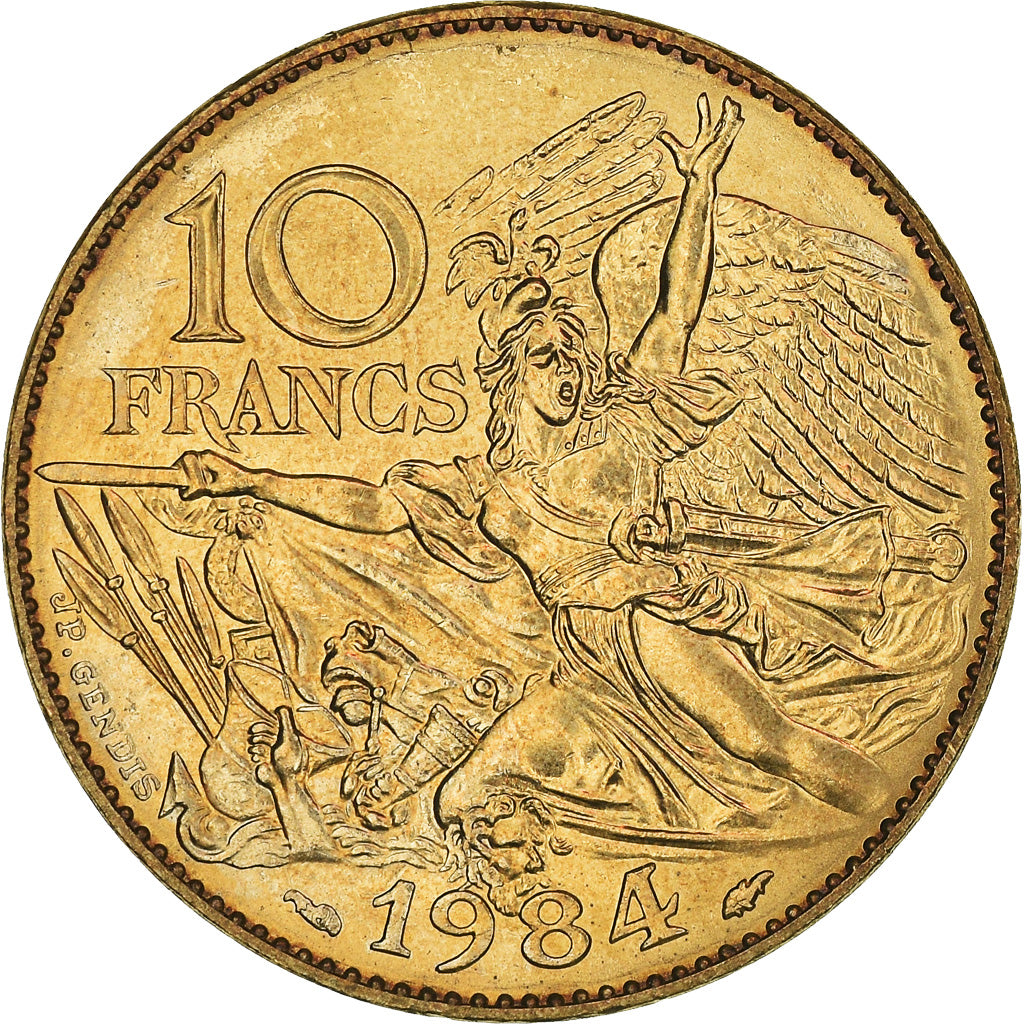 Moneda, Francia, François Rude, 10 Francs, 1984, SC, Níquel - bronce, KM:954
