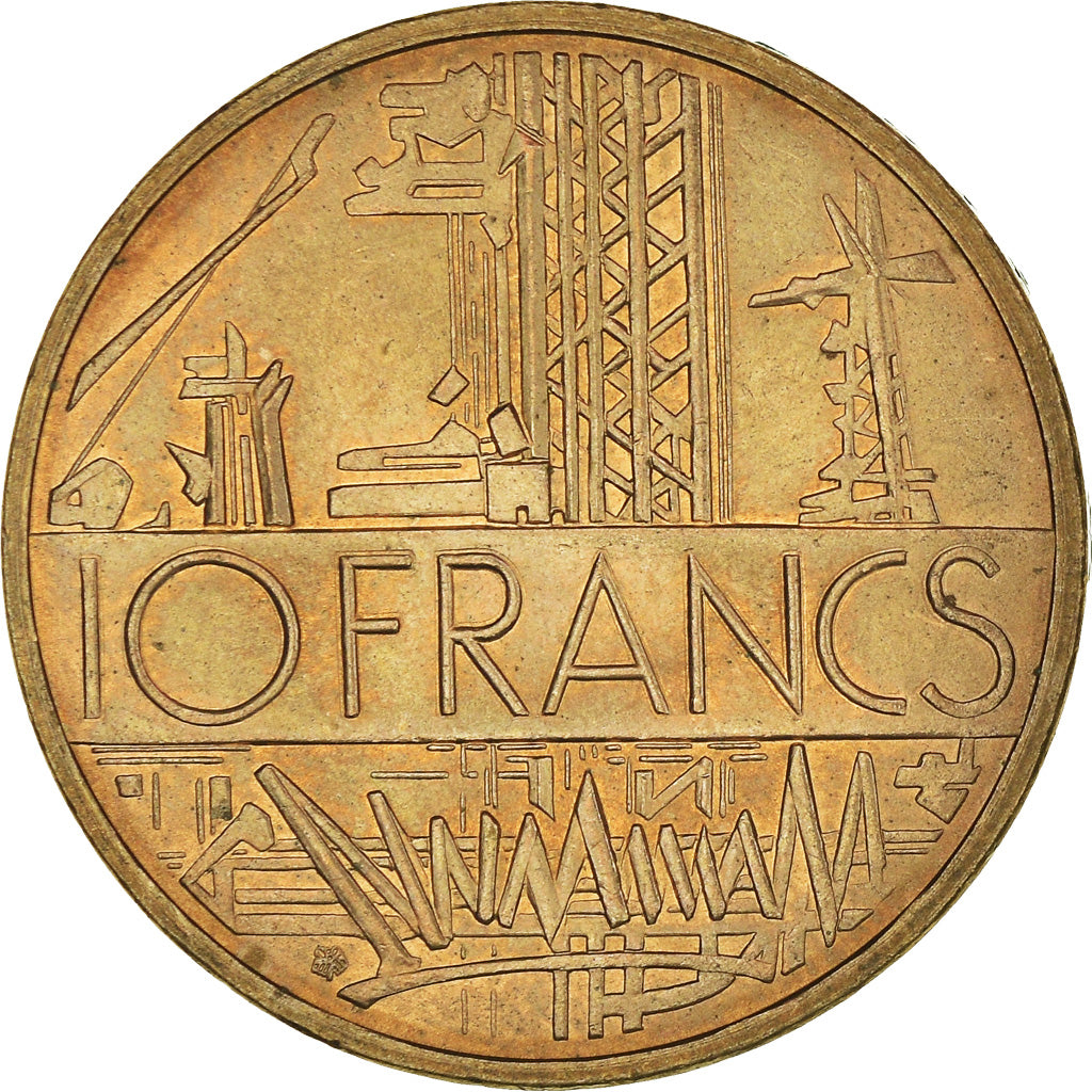 Coin, France, Mathieu, 10 Francs, 1984, AU(50-53), Nickel-brass, KM:940