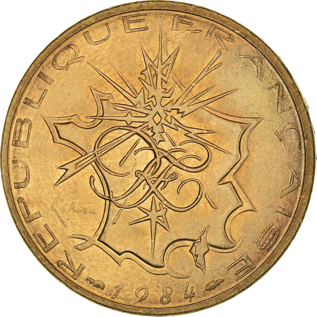 Coin, France, Mathieu, 10 Francs, 1984, AU(55-58), Nickel-brass, KM:940