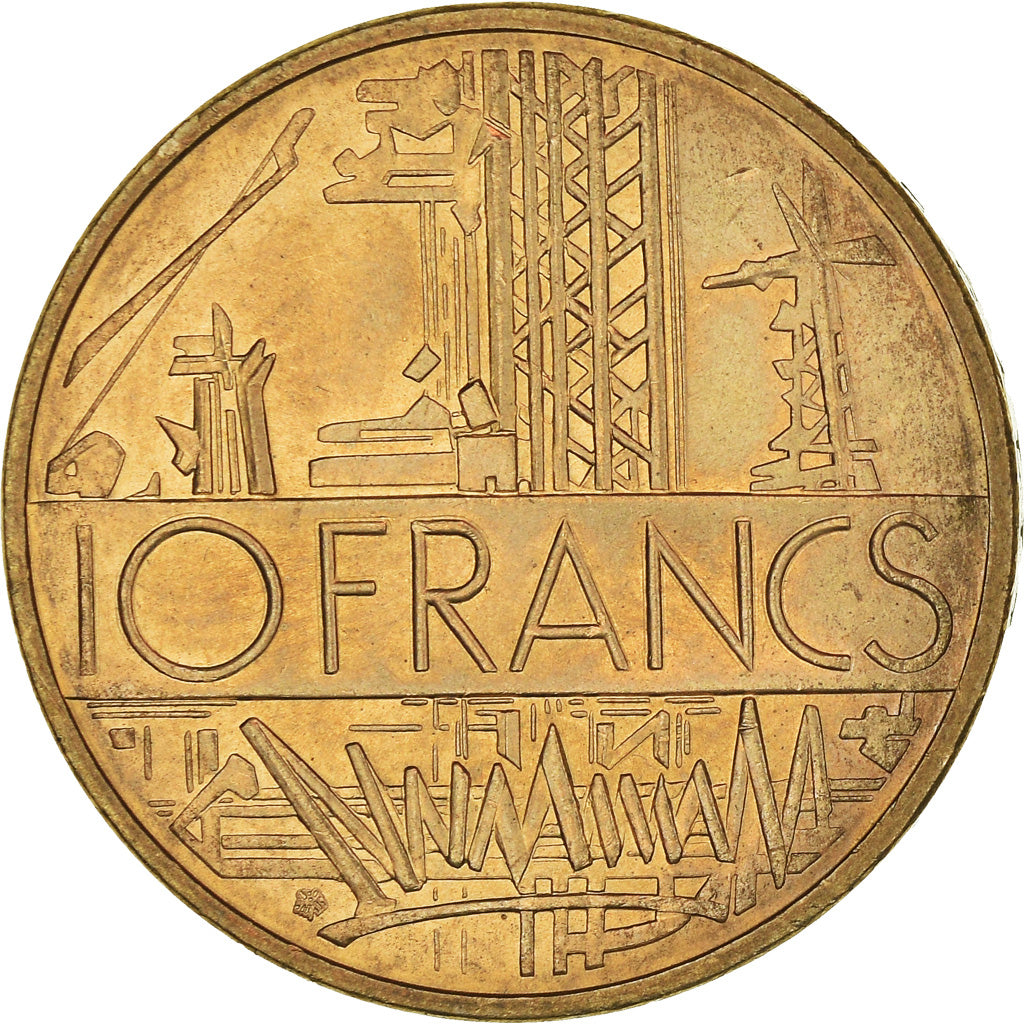 Coin, France, Mathieu, 10 Francs, 1984, AU(55-58), Nickel-brass, KM:940