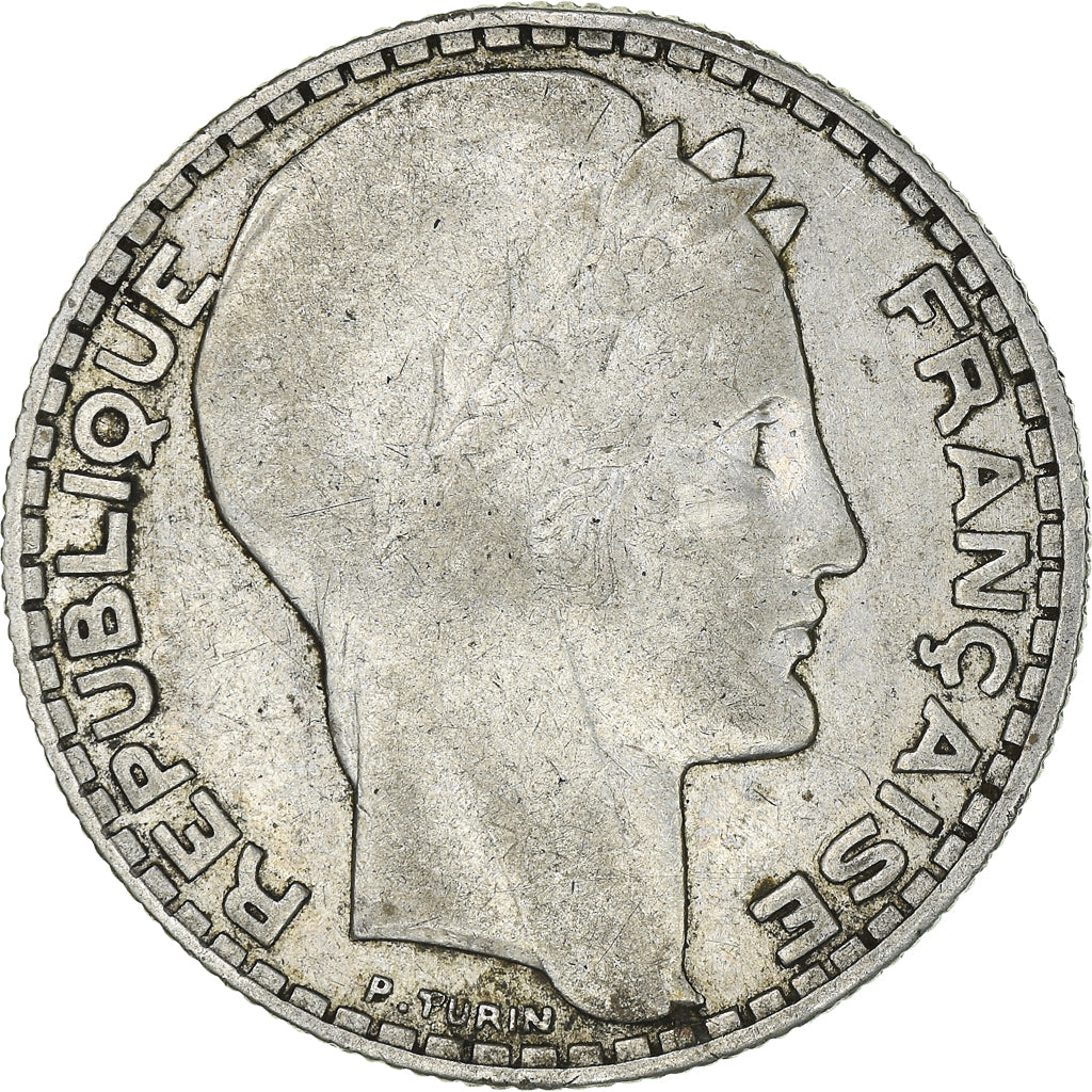Moneta, Francja, Turin, 10 Francs, 1933, Paris, VF(30-35), Srebro, KM:878