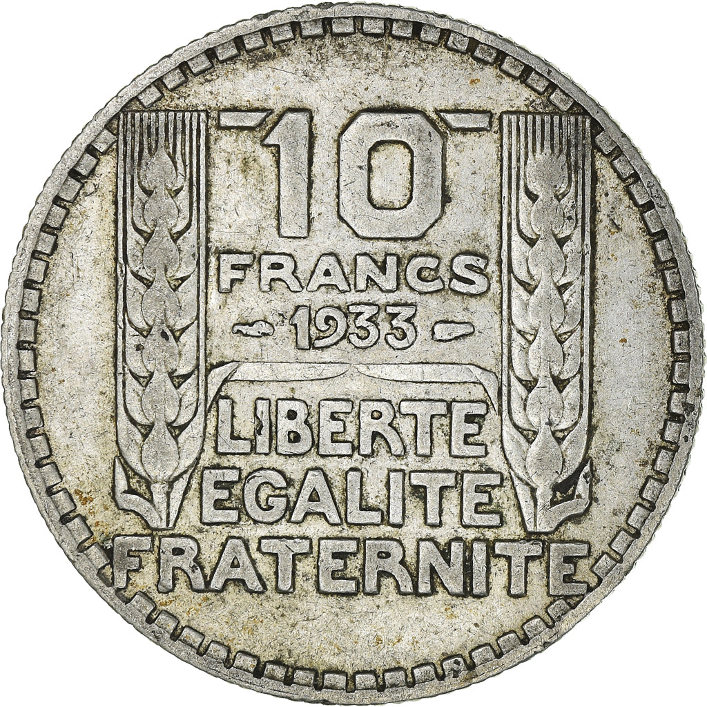 Moneta, Francja, Turin, 10 Francs, 1933, Paris, VF(30-35), Srebro, KM:878