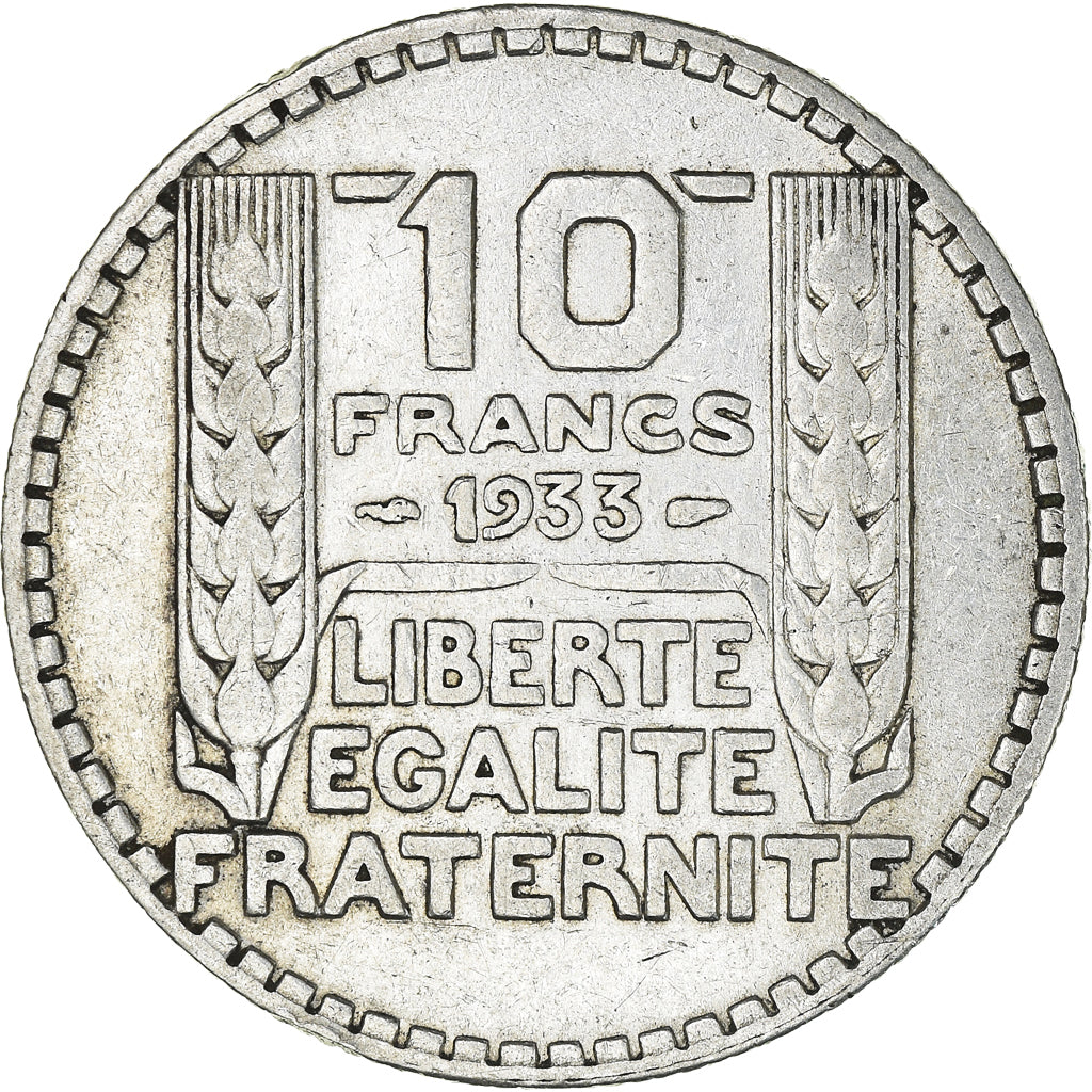 Moneta, Francia, Turin, 10 Francs, 1933, Paris, MB+, Argento, KM:878
