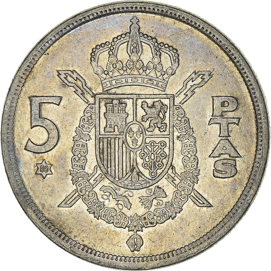 Monnaie, Espagne, Juan Carlos I, 5 Pesetas, 1980, TTB, Cupro-nickel, KM:807