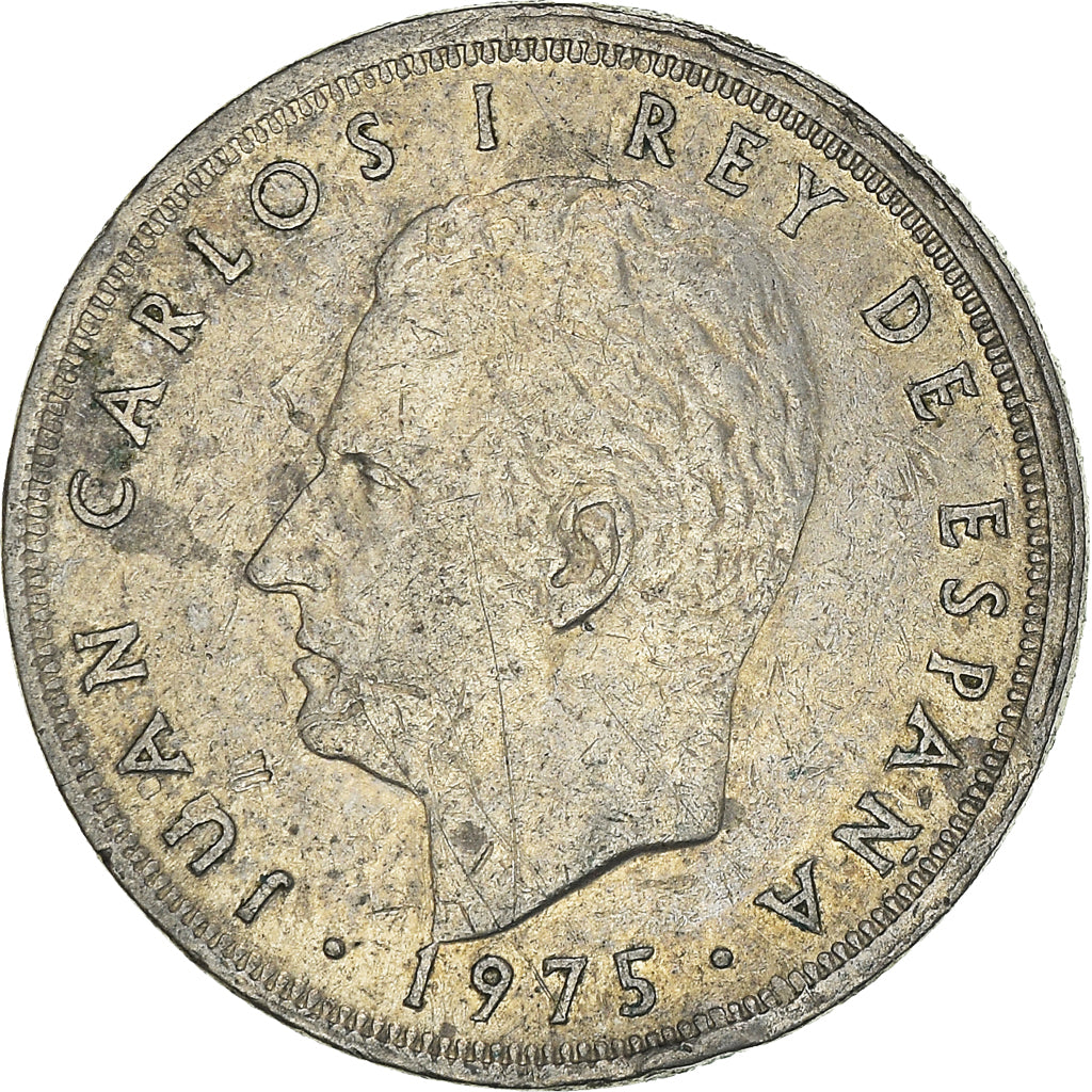 Coin, Spain, Juan Carlos I, 5 Pesetas, 1976, EF(40-45), Copper-nickel, KM:807
