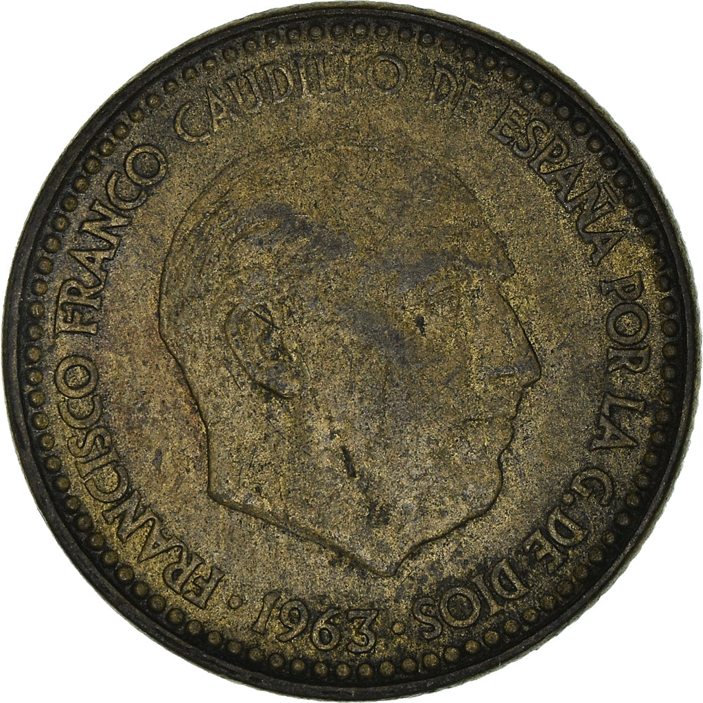Münze, Spanien, Francisco Franco, caudillo, Peseta, 1964, S+, Aluminum-Bronze