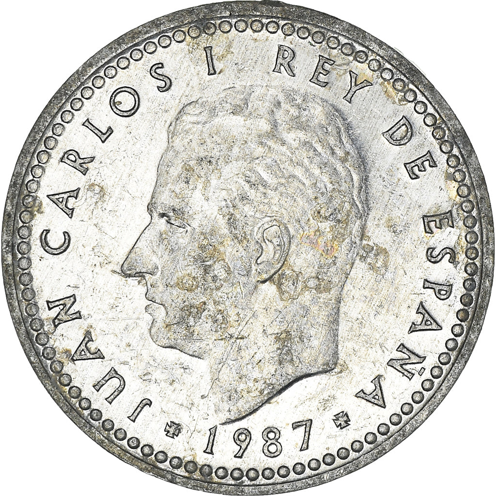 Münze, Spanien, Juan Carlos I, Peseta, 1987, SS, Aluminium, KM:821