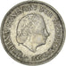 Coin, Netherlands, Juliana, 25 Cents, 1966, EF(40-45), Nickel, KM:183
