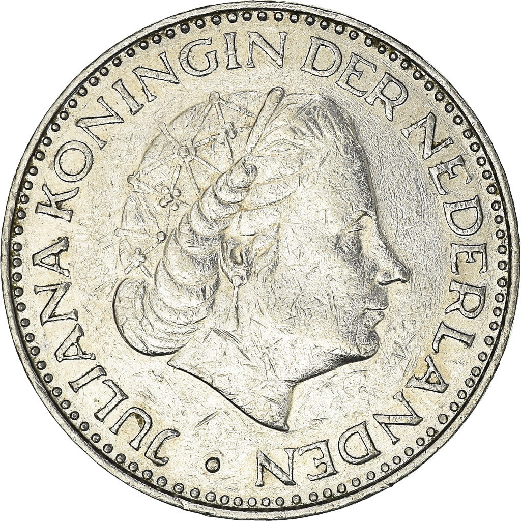 Coin, Netherlands, Juliana, Gulden, 1969, EF(40-45), Nickel, KM:184a