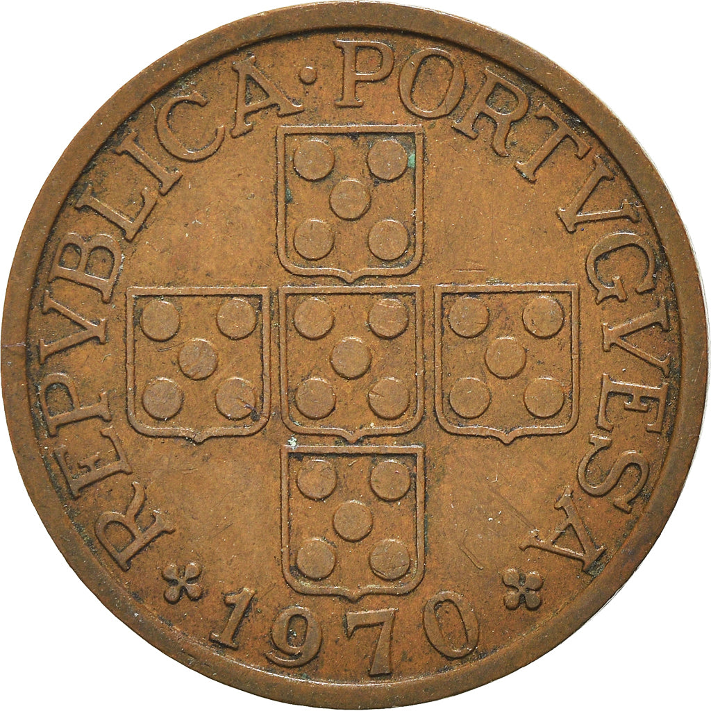 Coin, Portugal, 50 Centavos, 1970, EF(40-45), Bronze, KM:596