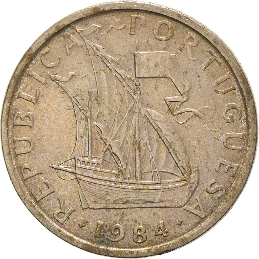 Monnaie, Portugal, 5 Escudos, 1984, TTB, Cupro-nickel, KM:591