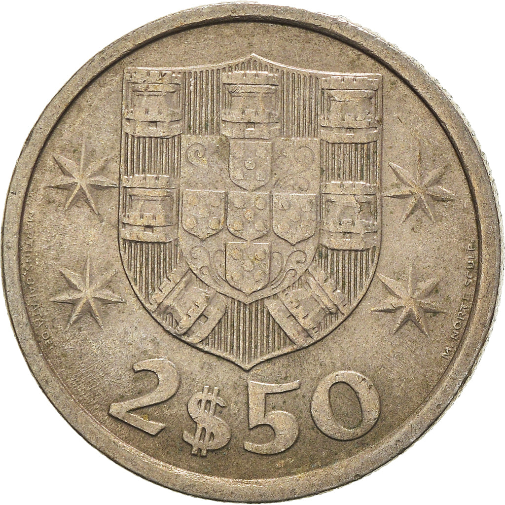 Moneda, Portugal, 2-1/2 Escudos, 1980, MBC, Cobre - níquel, KM:590