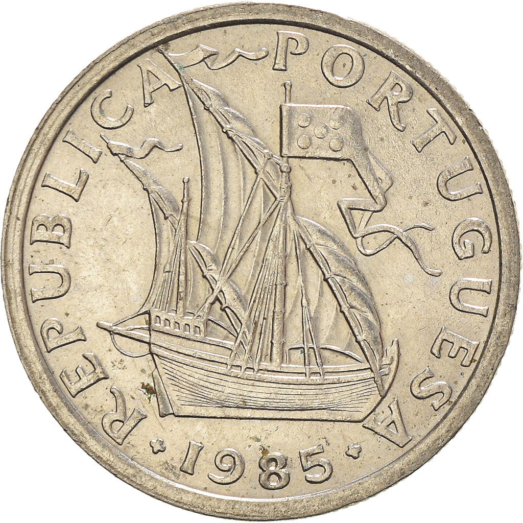 Munten, Portugal, 2-1/2 Escudos, 1985, PR, Cupro-nikkel, KM:590