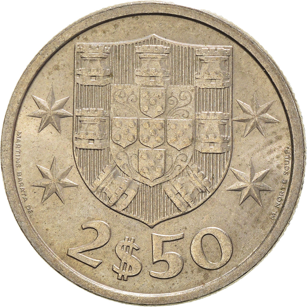 Moneta, Portugal, 2-1/2 Escudos, 1985, AU(55-58), Miedź-Nikiel, KM:590