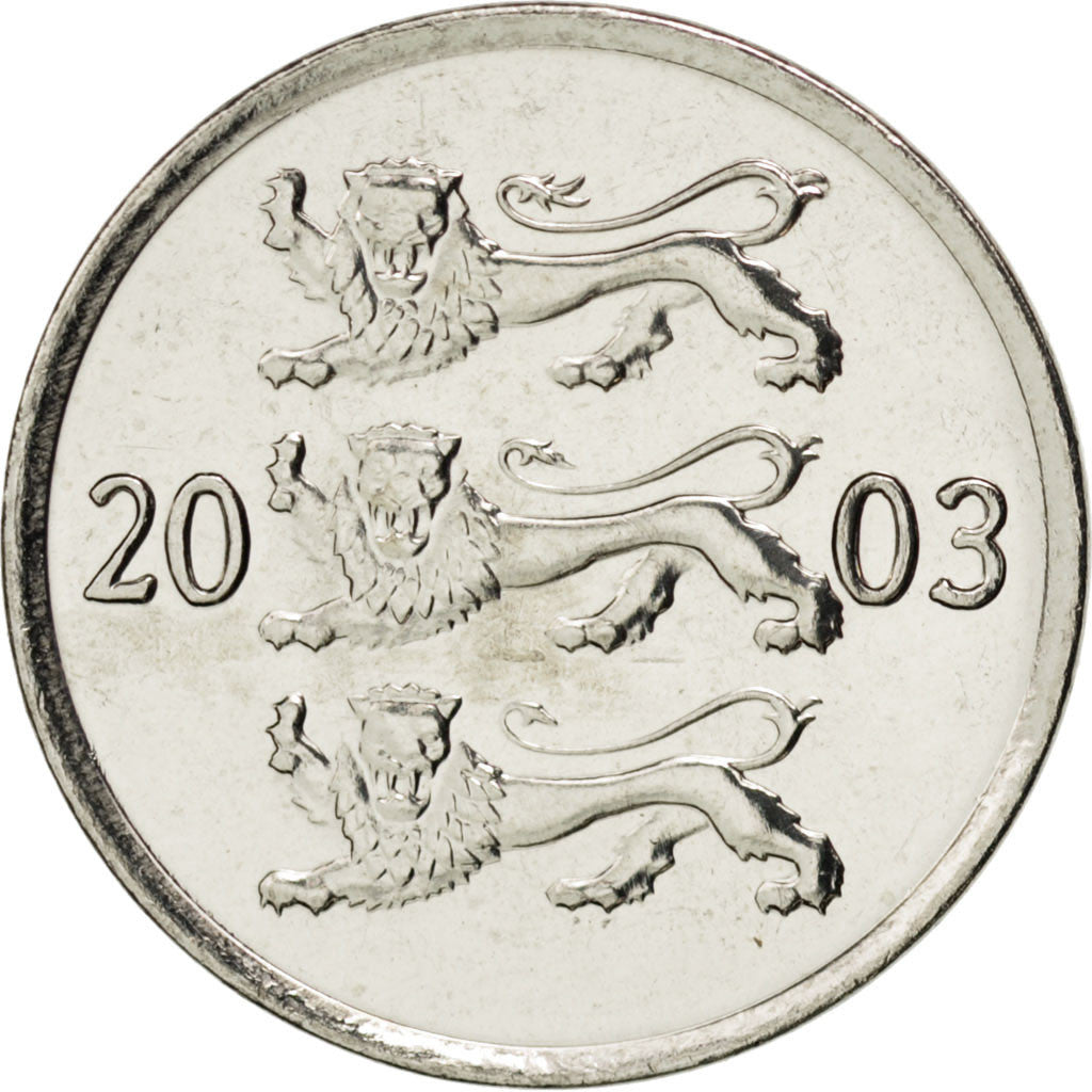 Münze, Estonia, 20 Senti, 2003, STGL, Nickel plated steel, KM:23a