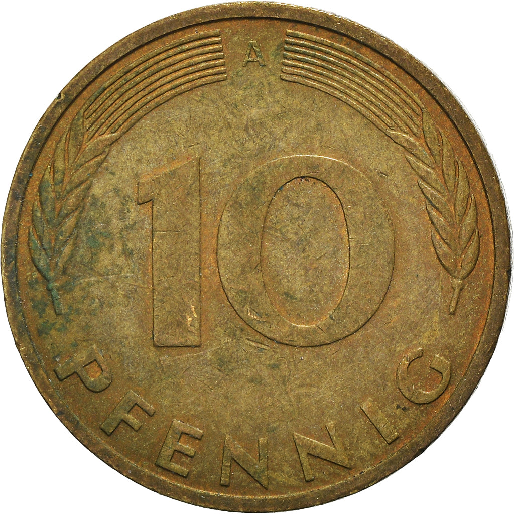 Moneta, GERMANIA - REPUBBLICA FEDERALE, 10 Pfennig, 1993, Berlin, BB, Acciaio