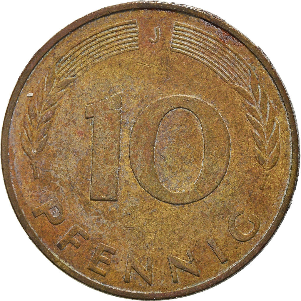 Monnaie, République fédérale allemande, 10 Pfennig, 1979, Hambourg, TB+