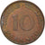 Moeda, ALEMANHA - REPÚBLICA FEDERAL, 10 Pfennig, 1950, Hambourg, VF(30-35)