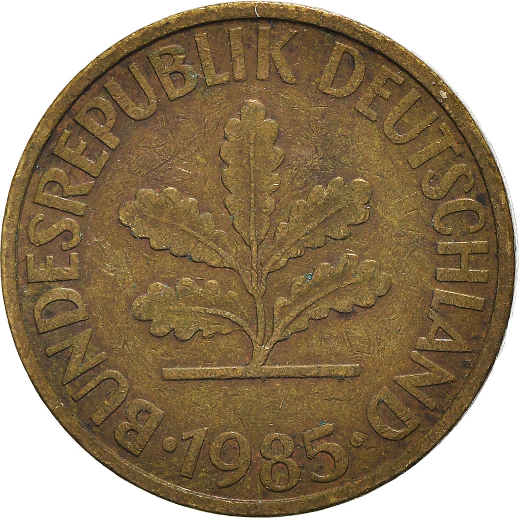 Moneta, GERMANIA - REPUBBLICA FEDERALE, 10 Pfennig, 1985, Munich, BB, Acciaio