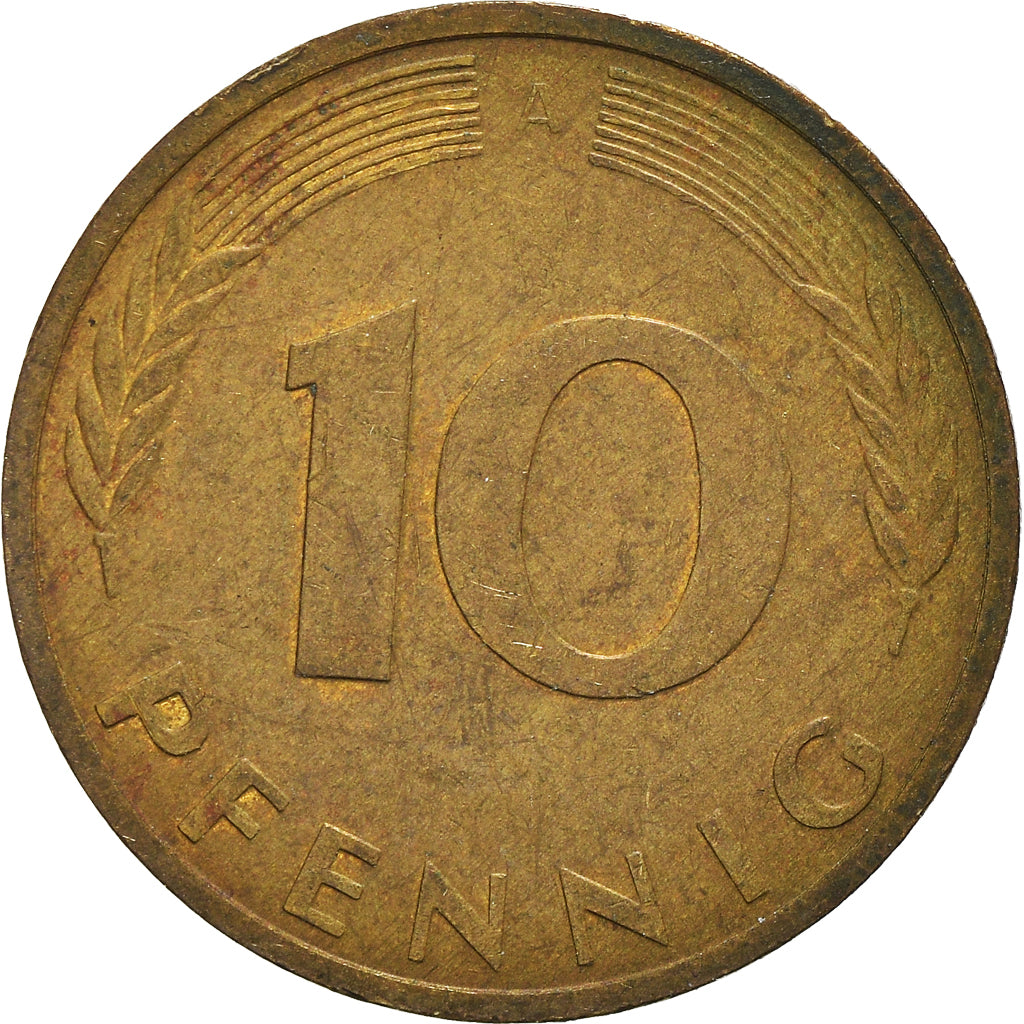 Moneta, GERMANIA - REPUBBLICA FEDERALE, 10 Pfennig, 1992, Berlin, BB, Acciaio