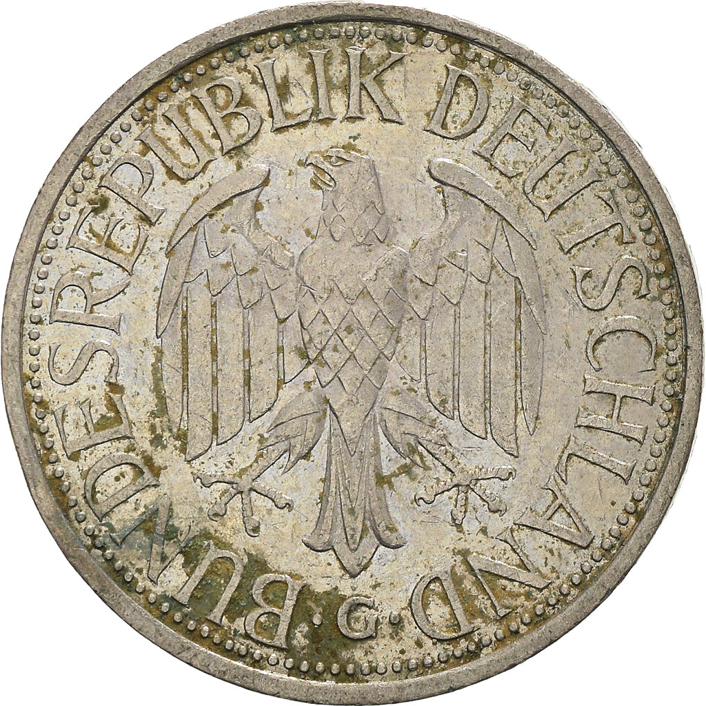 Moneta, GERMANIA - REPUBBLICA FEDERALE, Mark, 1989, Karlsruhe, MB+, Rame-nichel