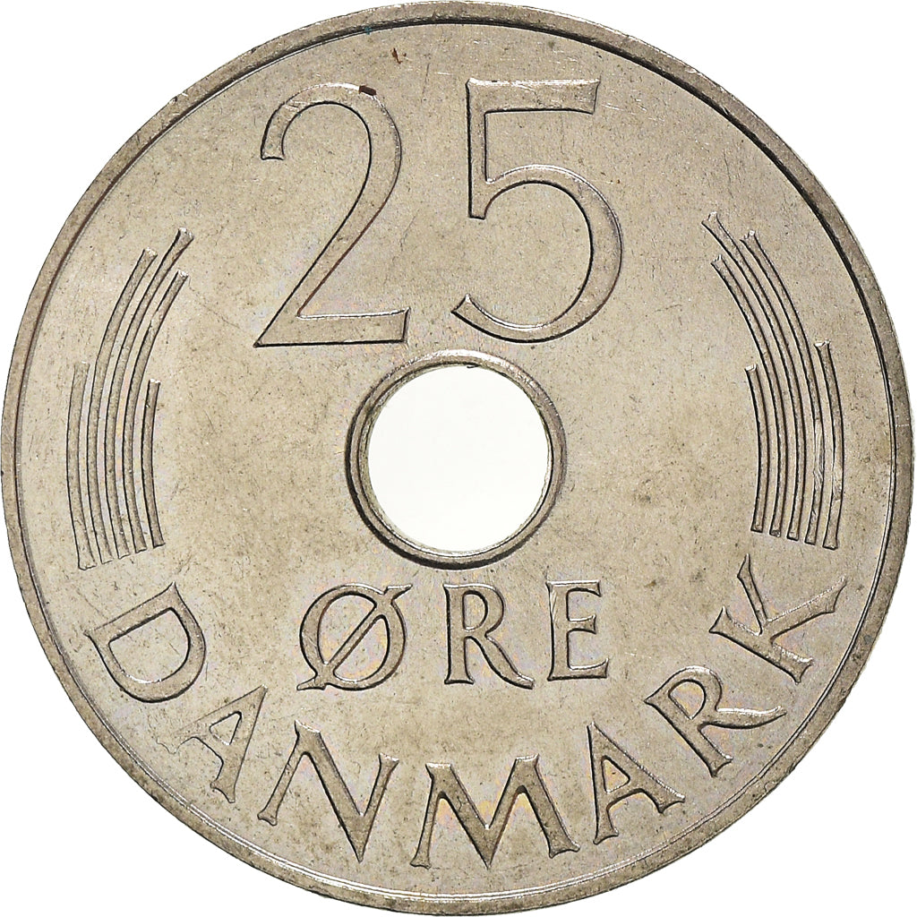 Monnaie, Danemark, Margrethe II, 25 Öre, 1973, Copenhagen, SUP, Cupro-nickel