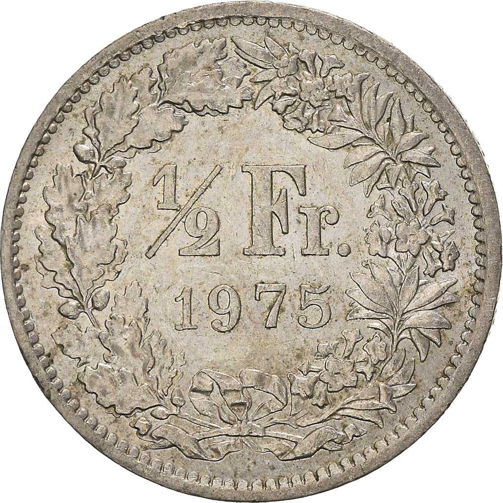 Monnaie, Suisse, 1/2 Franc, 1975, Bern, SUP, Cupro-nickel, KM:23a.1