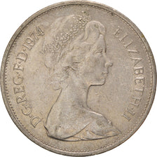 Moneta, Gran Bretagna, Elizabeth II, 10 New Pence, 1974, BB, Rame-nichel, KM:912