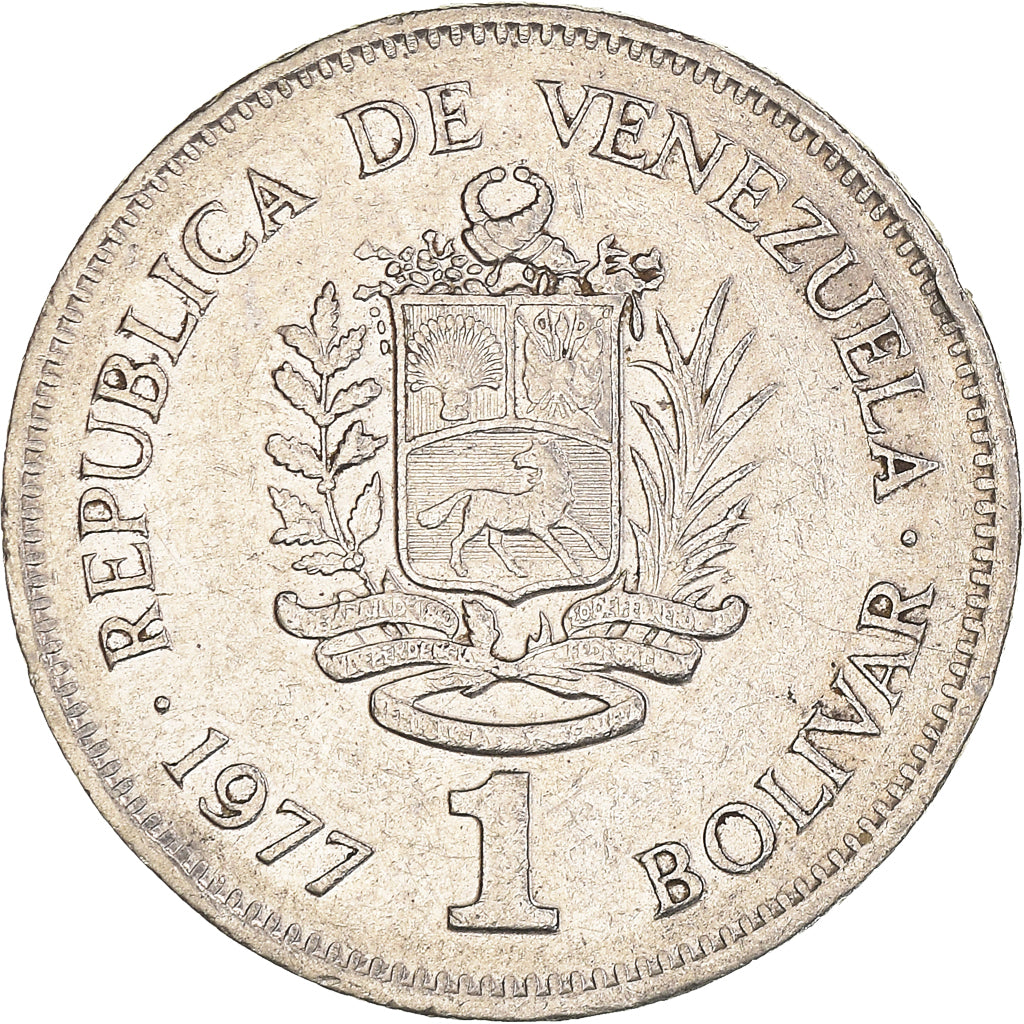 Coin, Venezuela, Bolivar, 1977, EF(40-45), Nickel, KM:52