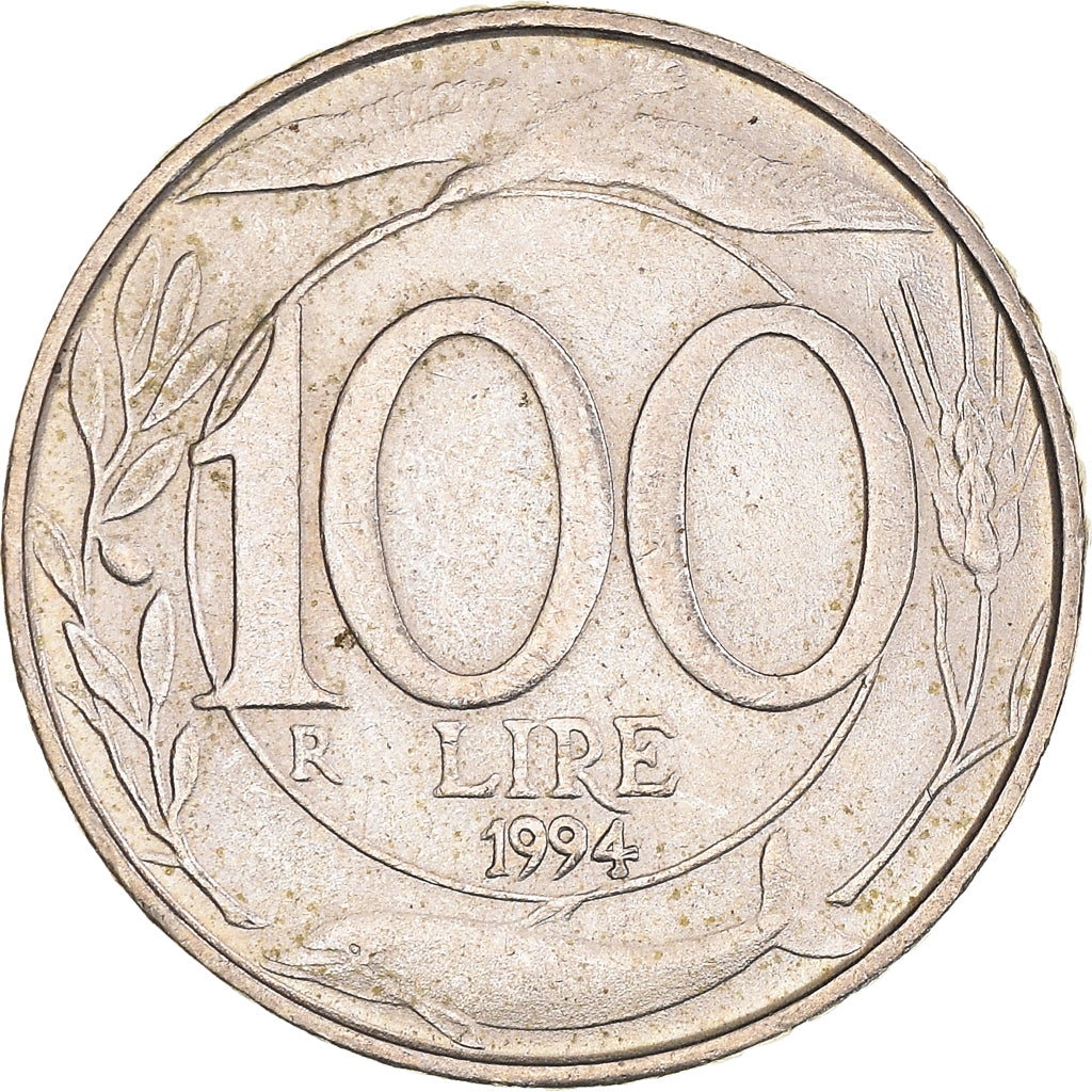 Coin, Italy, 100 Lire, 1994, Rome, AU(55-58), Copper-nickel, KM:159