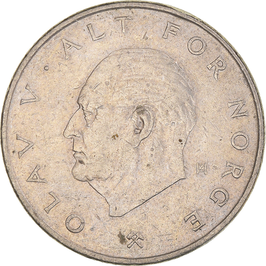 Coin, Norway, Olav V, Krone, 1976, EF(40-45), Copper-nickel, KM:419