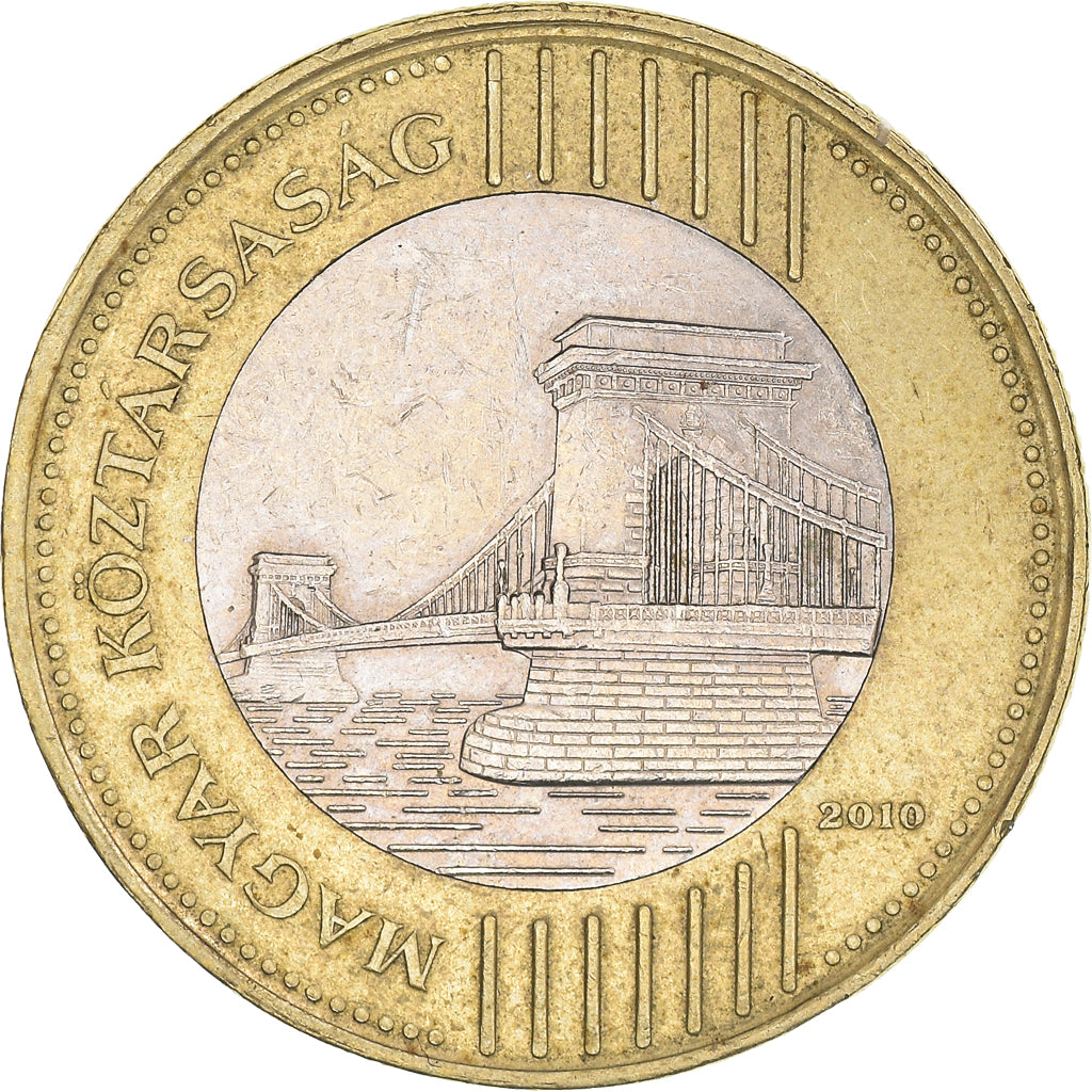 Coin, Hungary, 200 Forint, 2010, Budapest, EF(40-45), Bi-Metallic, KM:826