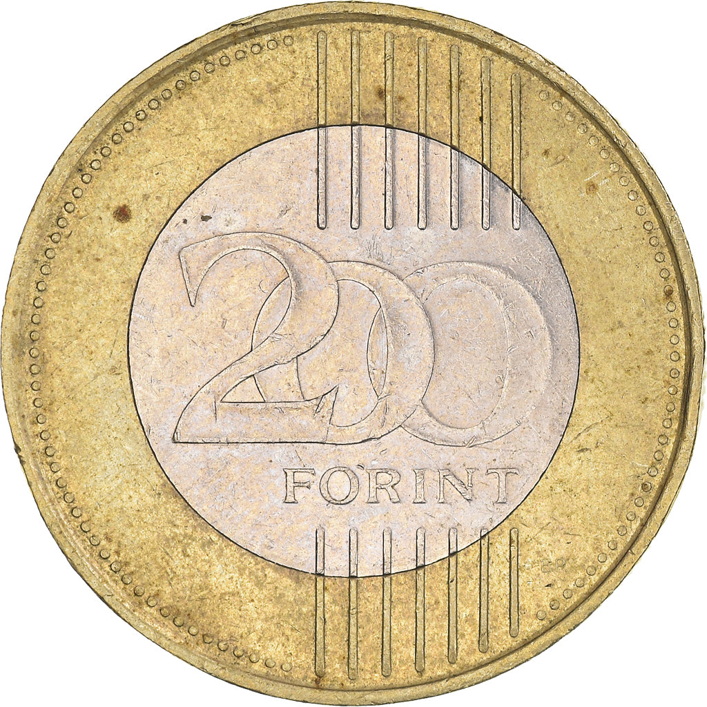 Coin, Hungary, 200 Forint, 2010, Budapest, EF(40-45), Bi-Metallic, KM:826