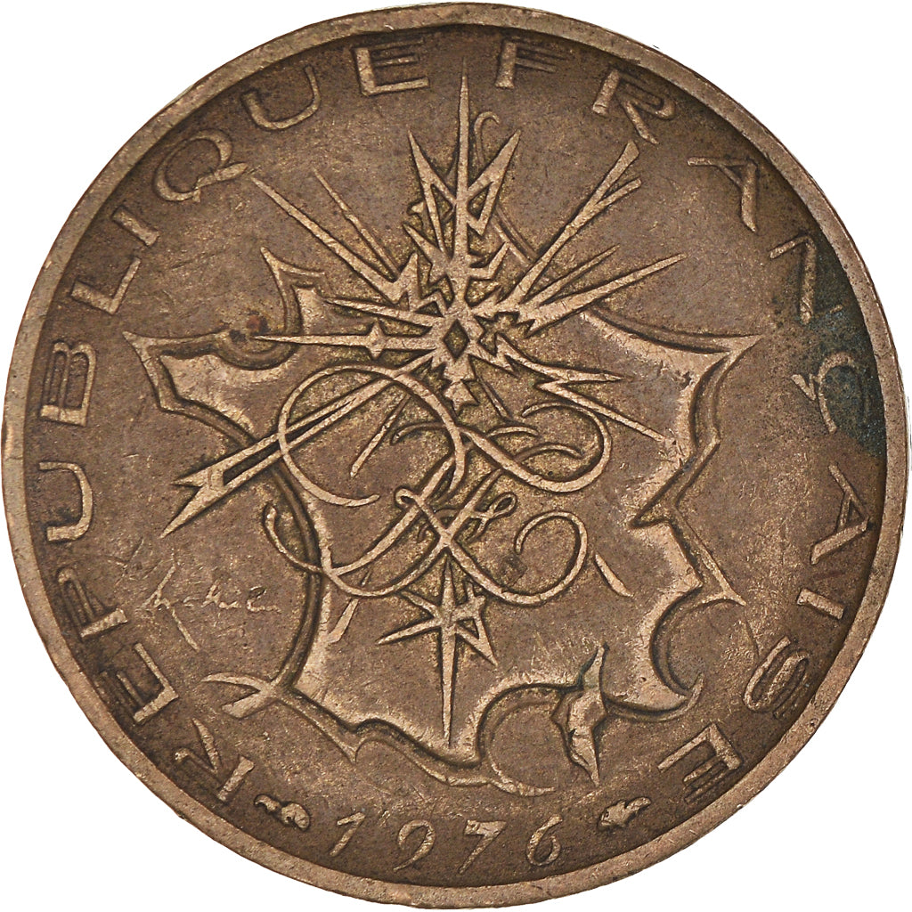 Coin, France, Mathieu, 10 Francs, 1976, AU(50-53), Nickel-brass, KM:940
