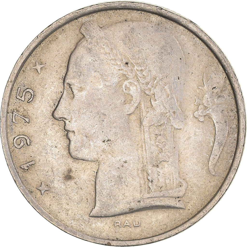 Coin, Belgium, 5 Francs, 5 Frank, 1975, EF(40-45), Copper-nickel, KM:135.1