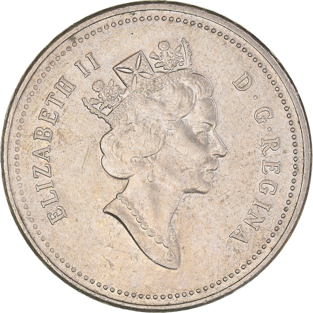 Coin, Canada, Elizabeth II, 5 Cents, 1990, Royal Canadian Mint, Ottawa
