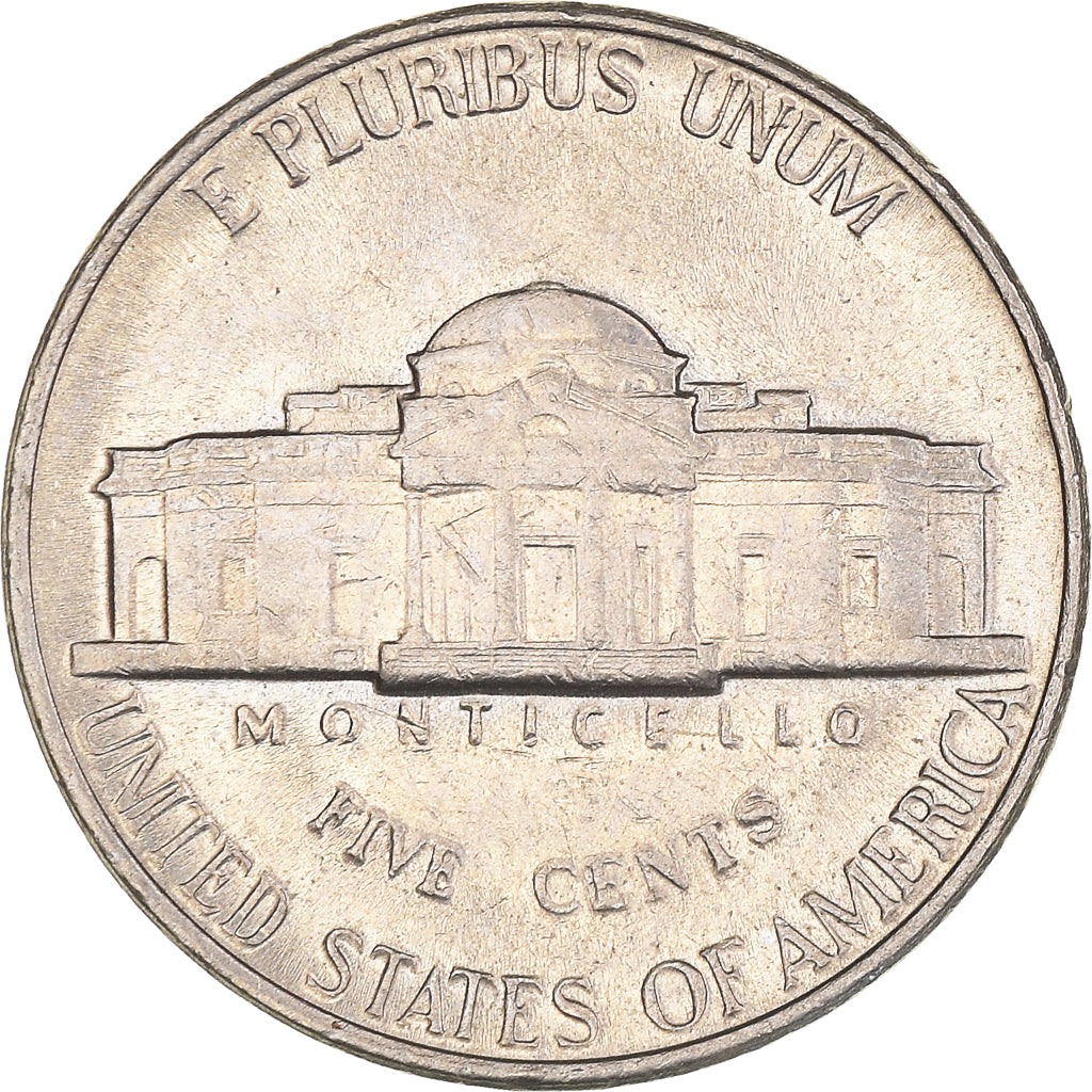 Moeda, Estados Unidos da América, Jefferson Nickel, 5 Cents, 1989, U.S. Mint