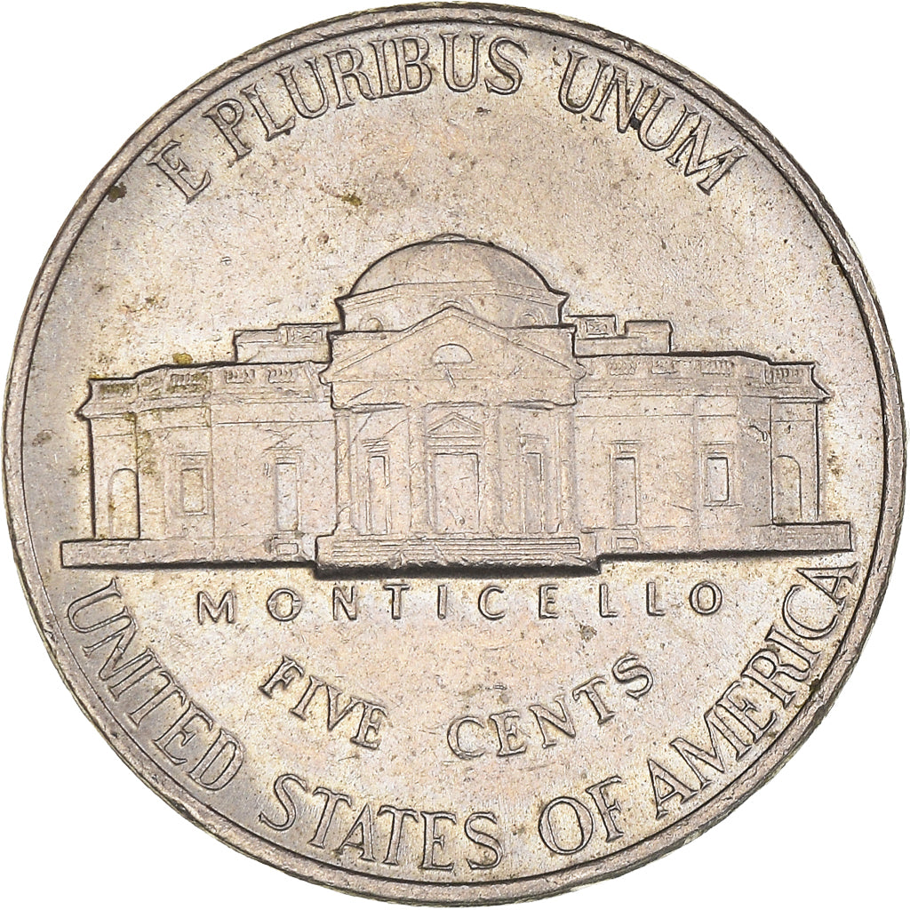 Coin, United States, Jefferson Nickel, 5 Cents, 1989, U.S. Mint, Philadelphia