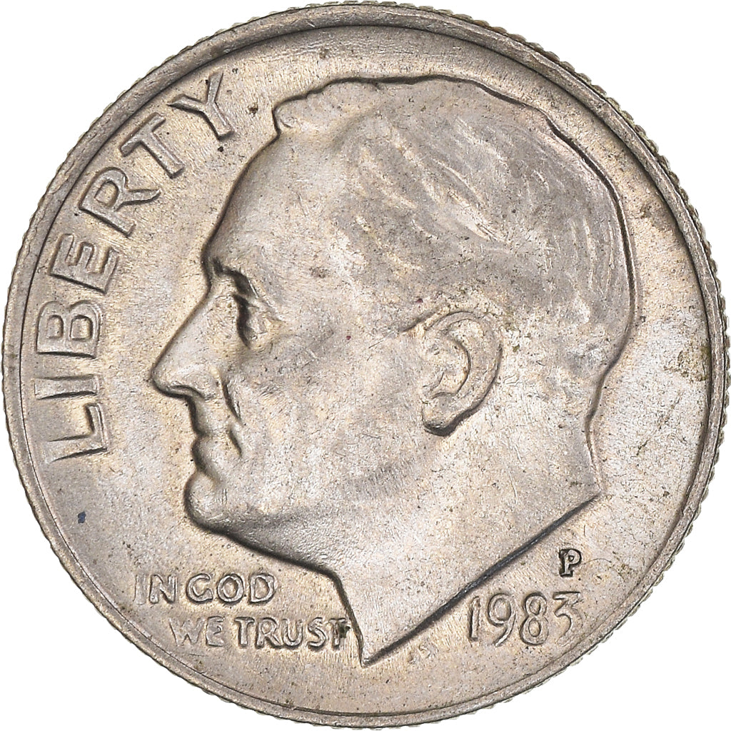 Coin, United States, Roosevelt Dime, Dime, 1983, U.S. Mint, Philadelphia