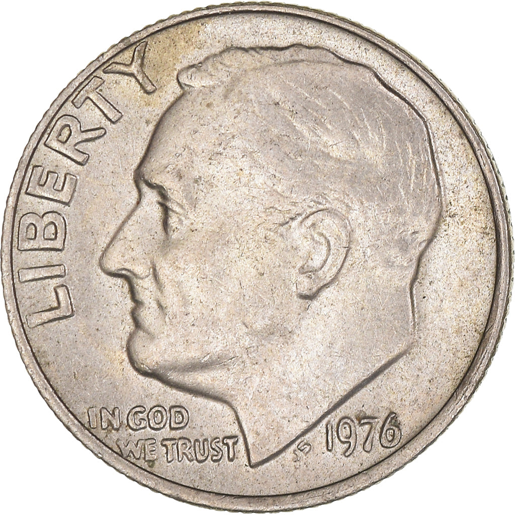 Coin, United States, Roosevelt Dime, Dime, 1976, U.S. Mint, Philadelphia