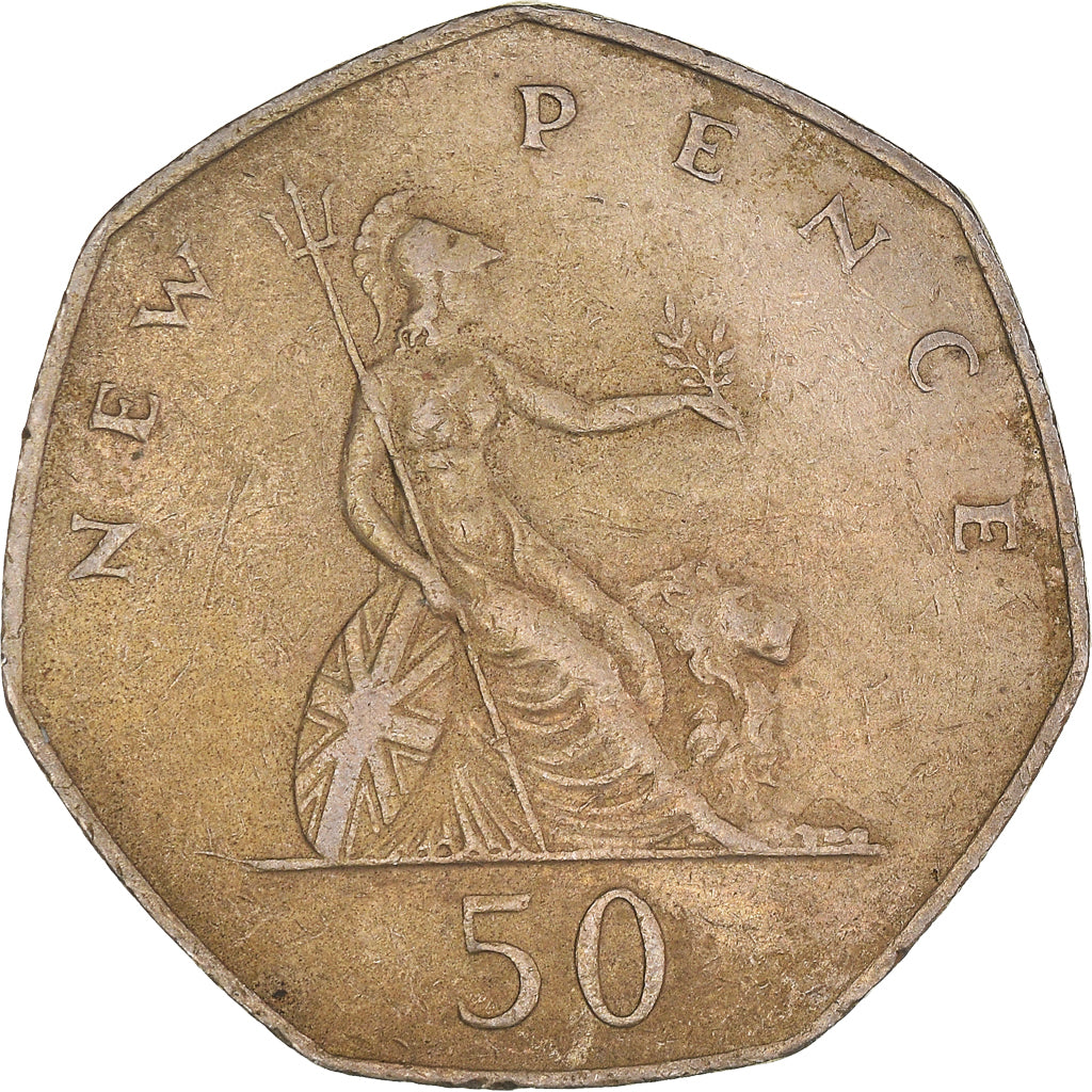 Coin, Great Britain, Elizabeth II, 50 New Pence, 1981, EF(40-45), Copper-nickel