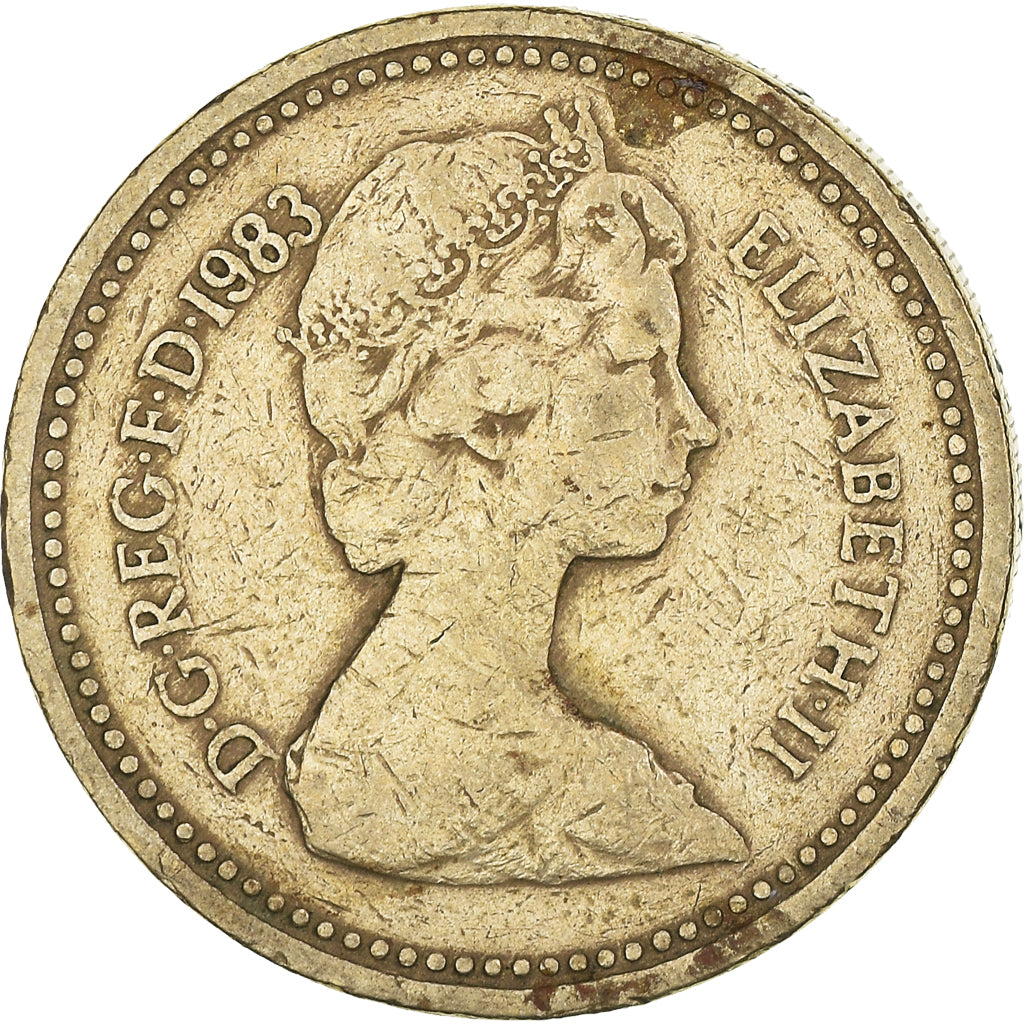 Coin, Great Britain, Elizabeth II, Pound, 1983, VF(30-35), Nickel-brass, KM:933