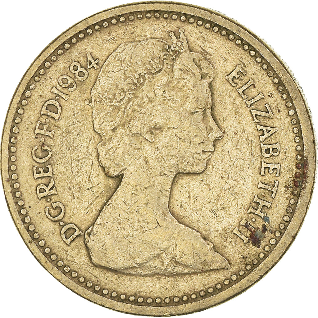 Coin, Great Britain, Elizabeth II, Pound, 1984, VF(30-35), Nickel-brass, KM:934