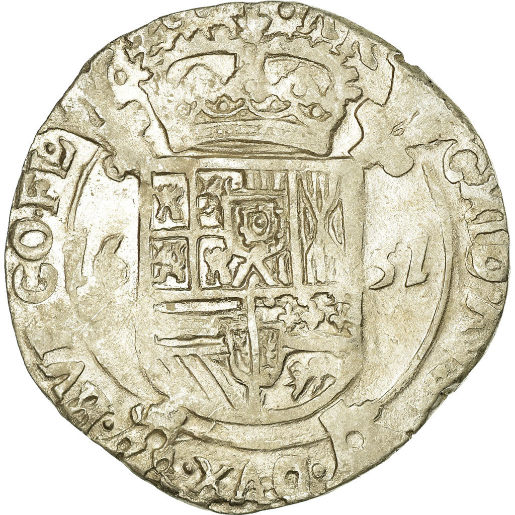 Coin, Belgium, Escalin, 1651, Bruges, EF(40-45), Silver, KM:31